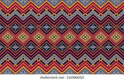 Ikat ethnic geometric pattern design.