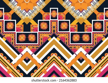 Ikat ethnisches geometrisches Muster Design.
