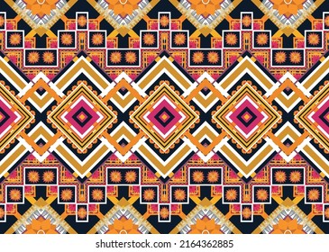 Ikat ethnic geometric pattern design.