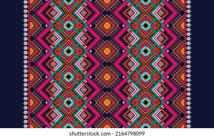 Diseño de patrones geométricos étnicos Ikat.