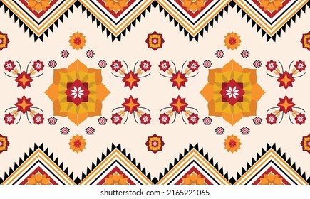 Ikat ethnic geometric pattern design.