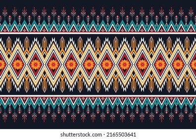 Ikat ethnic geometric pattern design.