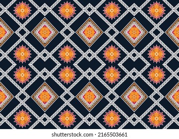 Ikat ethnic geometric pattern design.