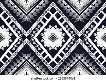 Ikat ethnic geometric pattern design.