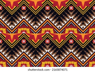 Diseño de patrones geométricos étnicos Ikat.