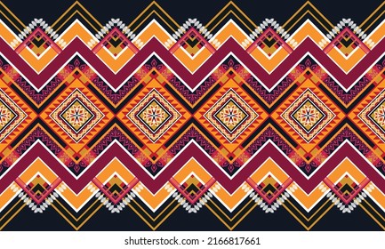 Ikat ethnic geometric pattern design.