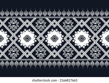 Ikat ethnic geometric pattern design.