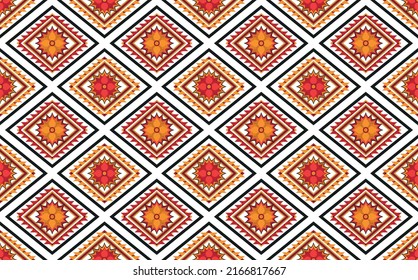Ikat ethnic geometric pattern design.