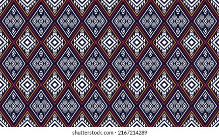 Ikat ethnisches geometrisches Muster Design.
