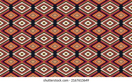 Diseño de patrones geométricos étnicos Ikat.