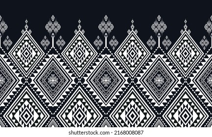 Ikat ethnic geometric pattern design.