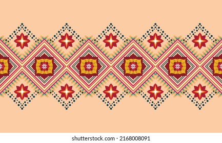 Ikat ethnic geometric pattern design.