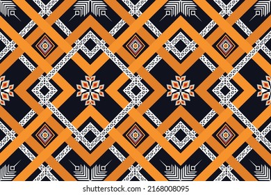 Ikat ethnic geometric pattern design.
