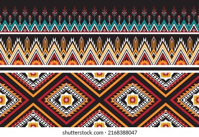 Ikat ethnic geometric pattern design.