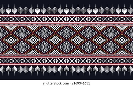 Ikat ethnic geometric pattern design.