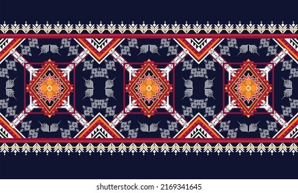 Diseño de patrones geométricos étnicos Ikat.