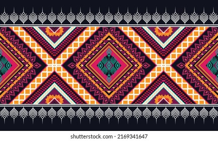 Ikat ethnic geometric pattern design.
