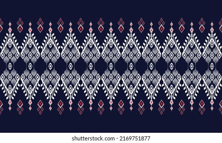 Ikat ethnic geometric pattern design.