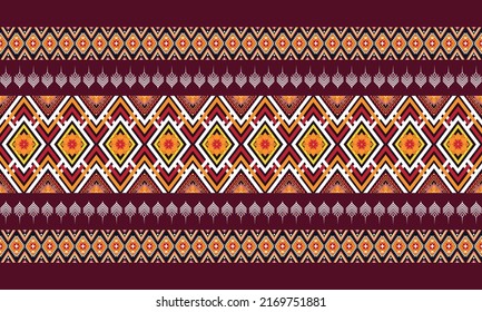 Diseño de patrones geométricos étnicos Ikat.