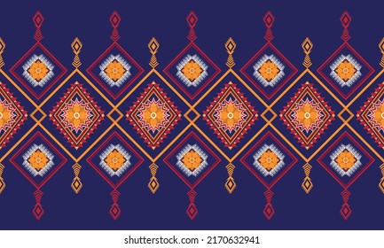 Diseño de patrones geométricos étnicos Ikat.