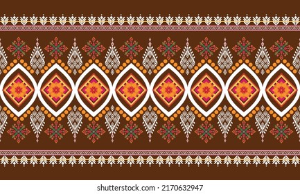 Ikat ethnisches geometrisches Muster Design.