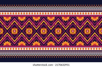 Ikat ethnic geometric pattern design.