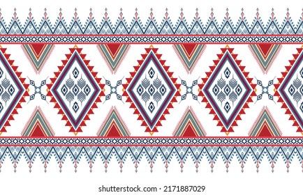 Ikat ethnic geometric pattern design.