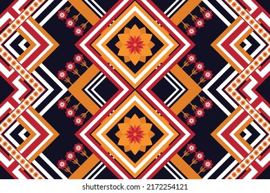 Ikat ethnic geometric pattern design.