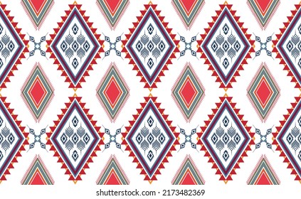 Diseño de patrones geométricos étnicos Ikat.