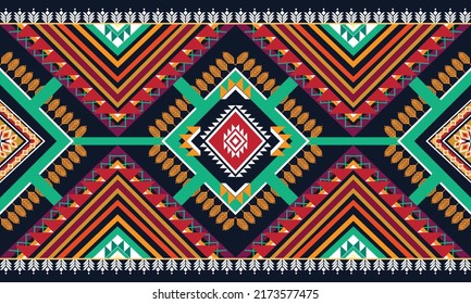 Ikat ethnisches geometrisches Muster Design.