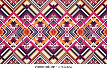 Ikat ethnisches geometrisches Muster Design.