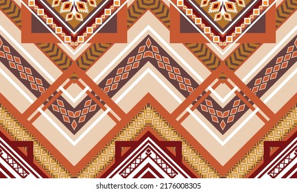Ikat ethnic geometric pattern design.