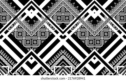 Ikat ethnic geometric pattern design.