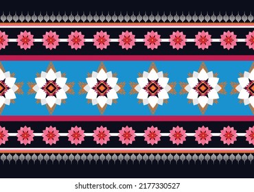 Diseño de patrones geométricos étnicos Ikat.