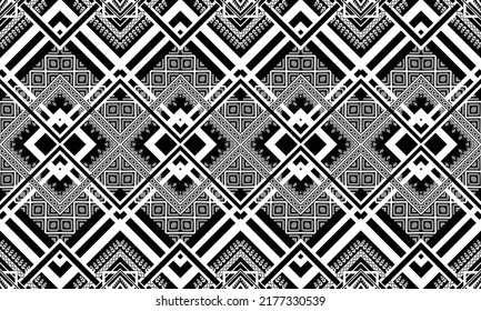 Ikat ethnic geometric pattern design.