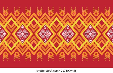 Ikat ethnic geometric pattern design.