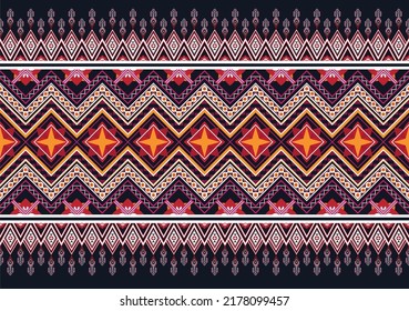Diseño de patrones geométricos étnicos Ikat.