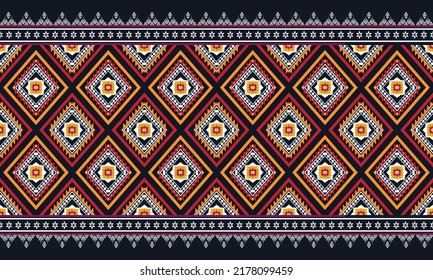 Ikat ethnic geometric pattern design.