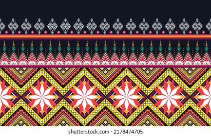 Diseño de patrones geométricos étnicos Ikat.