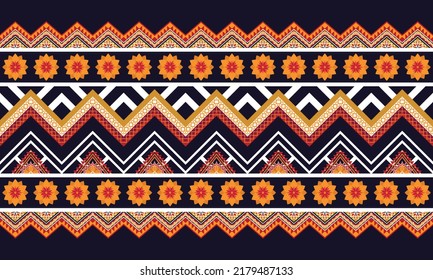 Diseño de patrones geométricos étnicos Ikat.