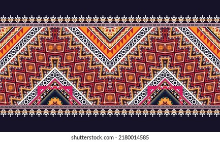 Ikat ethnisches geometrisches Muster Design.