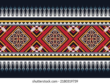 Ikat ethnisches geometrisches Muster Design.