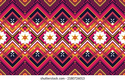 Ikat ethnic geometric pattern design.