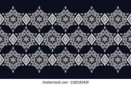 Ikat ethnic geometric pattern design.