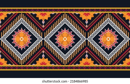 Ikat ethnic geometric pattern design.