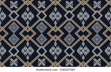 Ikat ethnic geometric pattern design.