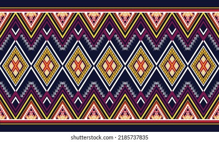 Ikat ethnic geometric pattern design.