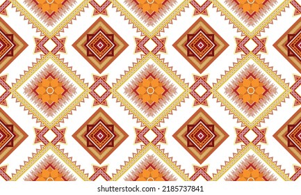Diseño de patrones geométricos étnicos Ikat.