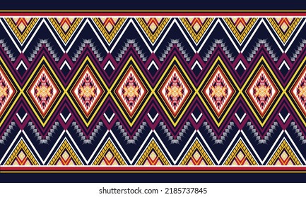 Diseño de patrones geométricos étnicos Ikat.
