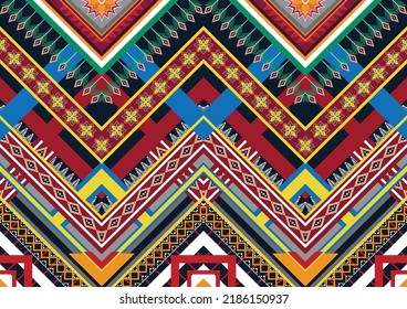 Ikat ethnisches geometrisches Muster Design.